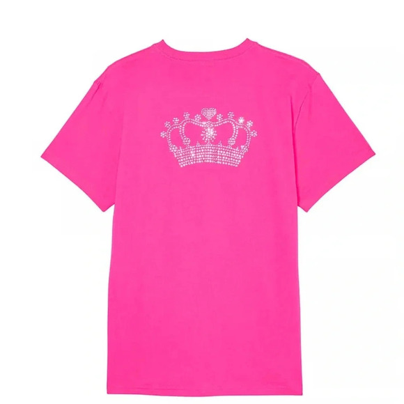Victoria Secret PINK CAMPUS BLING COTTON TEE XL NWT - Picture 2 of 9
